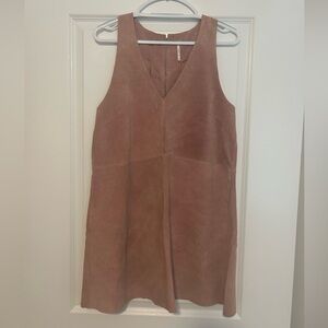 Free People Suede V-Neck Shift Dress